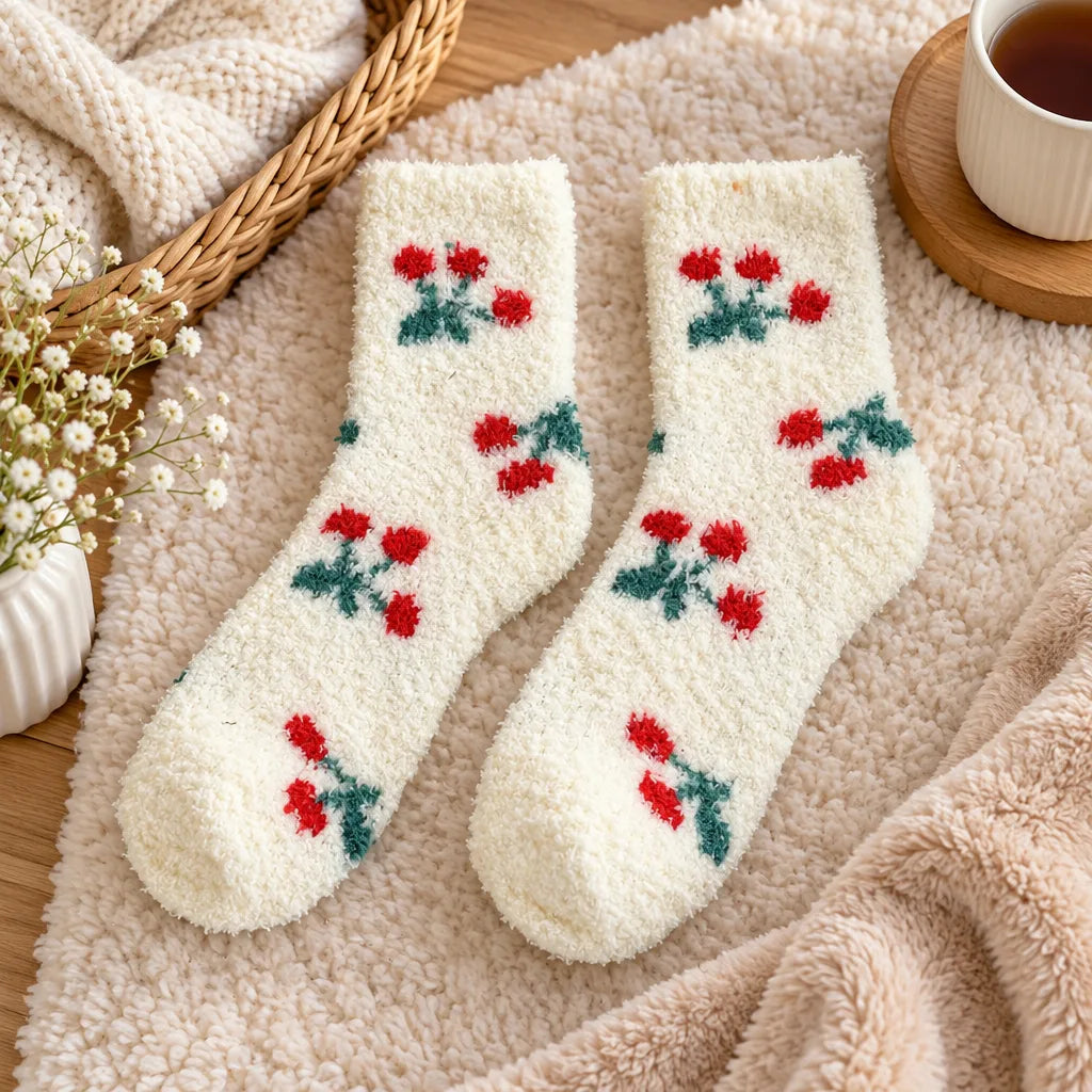Chaussettes polaire corail femme