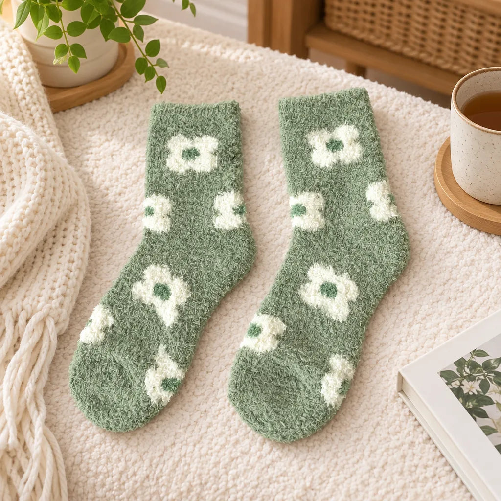 Chaussettes polaire corail femme