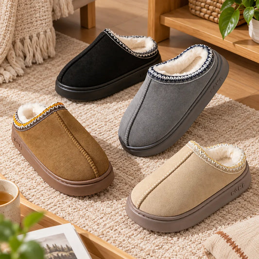 Pantoufles confortables femme hiver