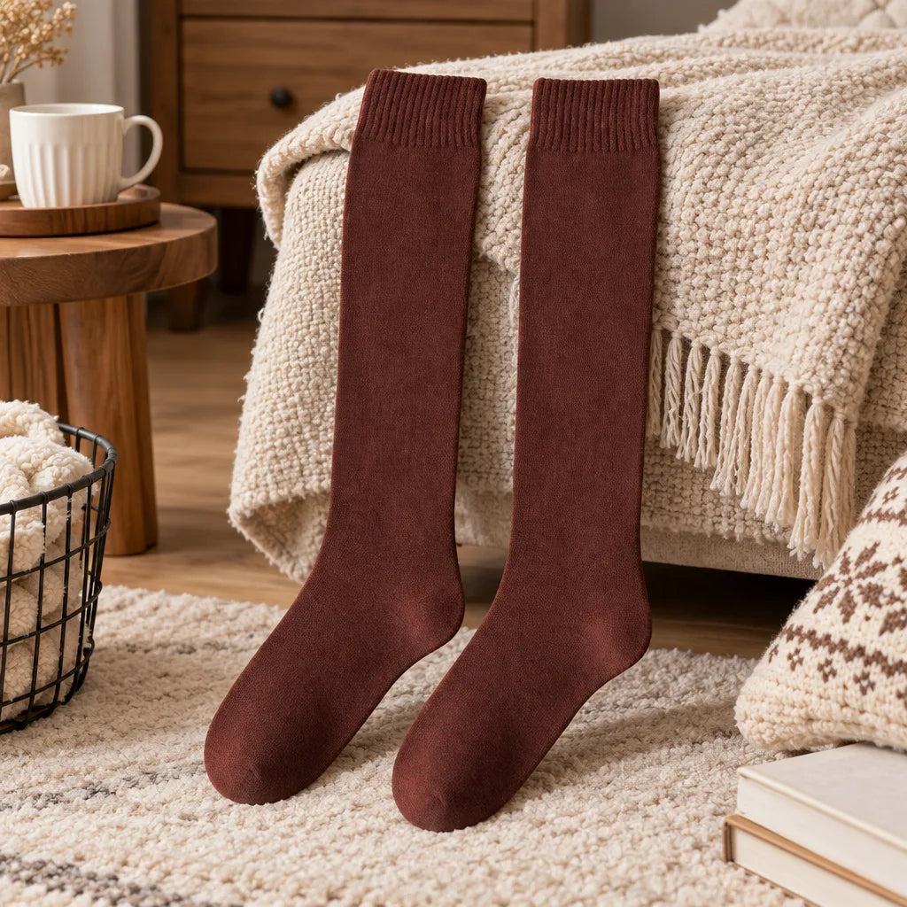 Chaussettes hautes femme hiver