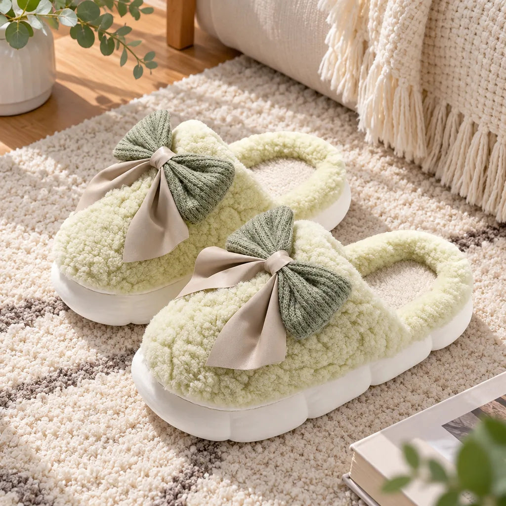 Pantoufles femme hiver coton