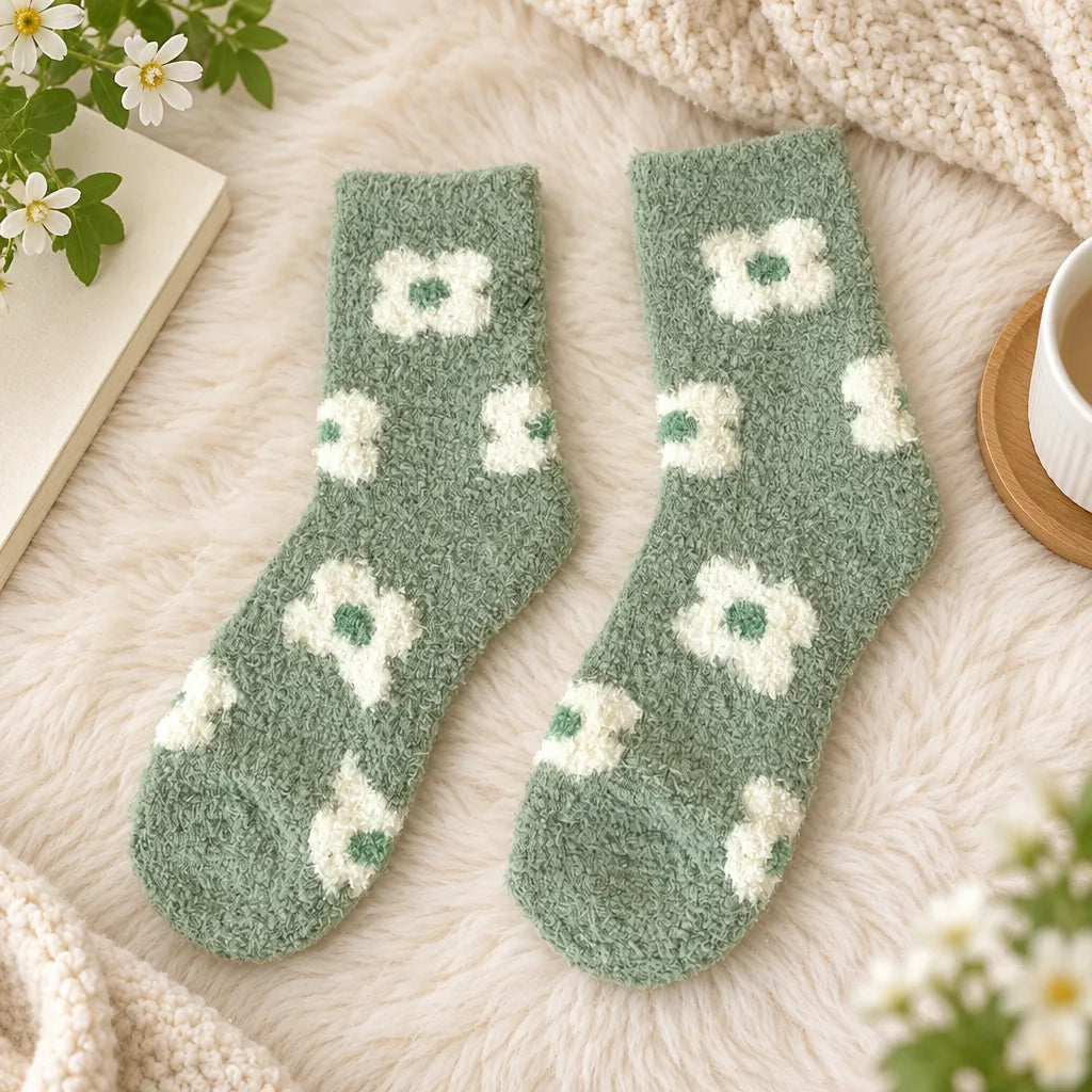 Chaussettes polaire corail femme