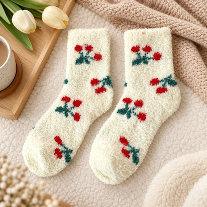 Chaussettes polaire corail femme
