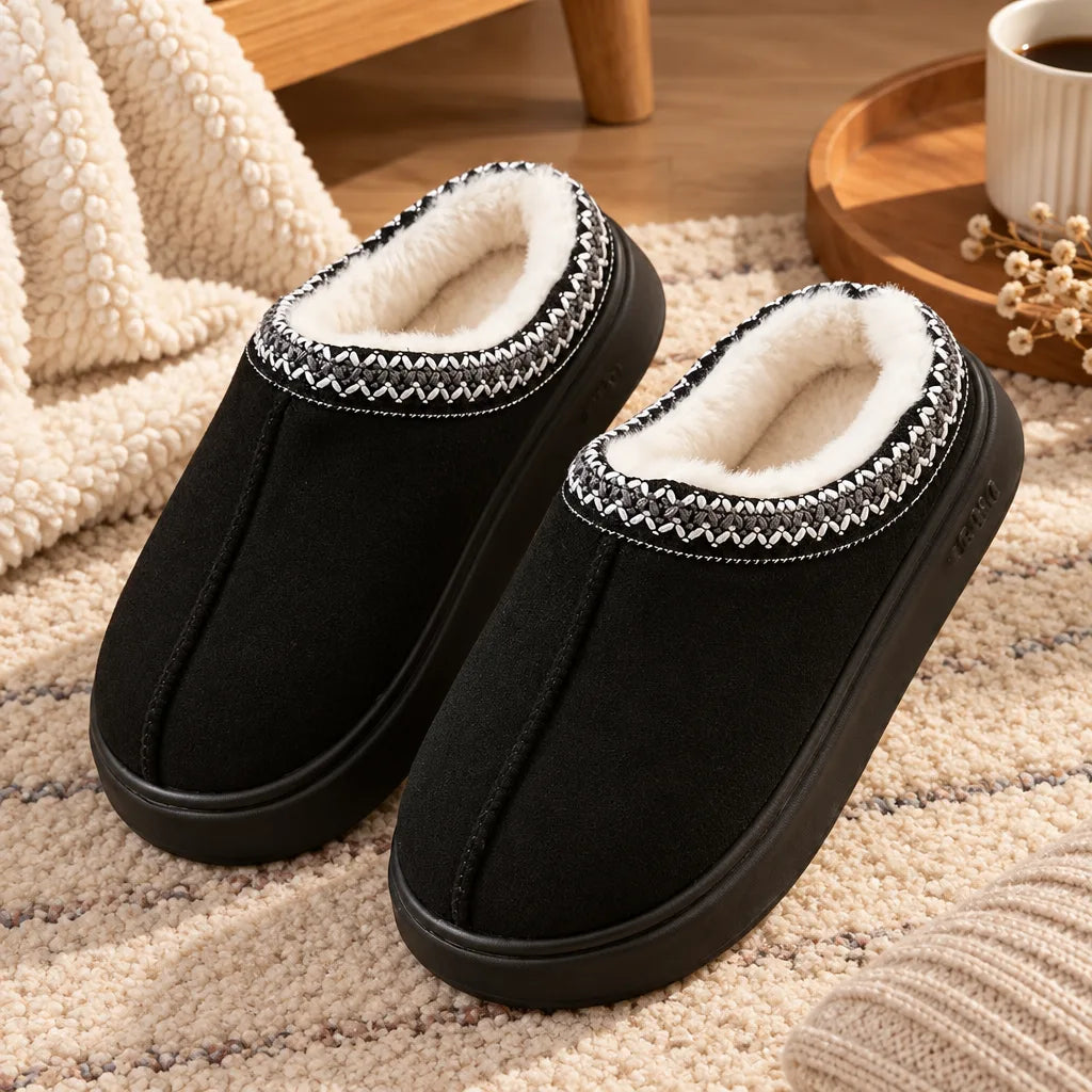 Pantoufles confortables femme hiver